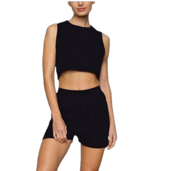 Skims Boyfriend Loose Boxer Onyx Black Size S NWT MSRP $34 - Picture 6 of 7